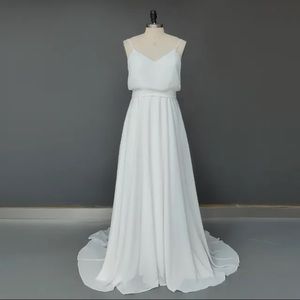 Beautiful Chiffon Outdoor Ranch Wedding Dress